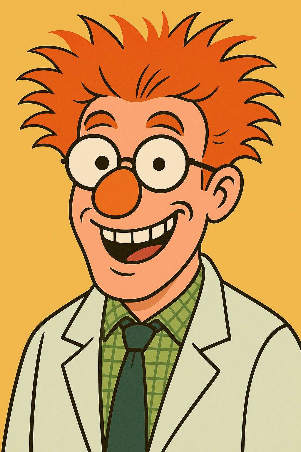 Cartoon rendering of Mike Andrews